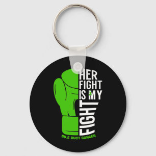 Her Fight Is My Fight Bile Duct Cancer Awareness 1 Keychain