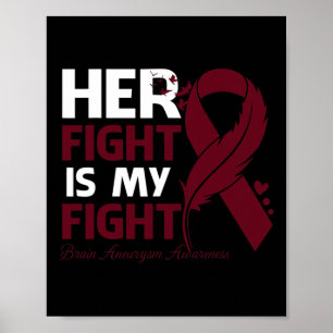 Her Fight Is My Fight Brain Aneurysm Awareness Fea Poster