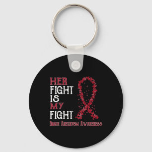 Her Fight Is My Fight Brain Aneurysm Awareness  Keychain