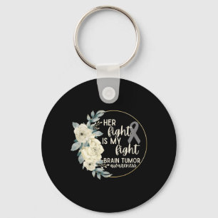Her Fight Is My Fight Brain Tumour Awareness Keychain