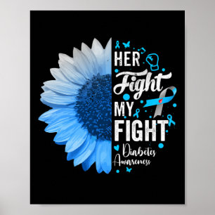 Her Fight Is My Fight Diabetes Awareness Gift For  Poster