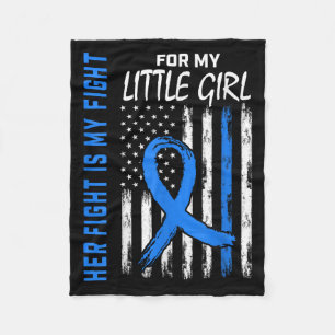 Her Fight Is My Fight Diabetes Awareness Shirt Lit Fleece Blanket