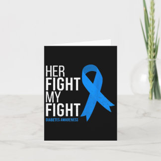 Her Fight Is My Fight Diabetes Awareness Vintage  Card