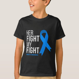 Her Fight is My Fight Diabetes Awareness Vintage T-Shirt