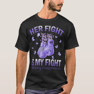 Her Fight Is My Fight Epilepsy Awareness Boxing Gl T-Shirt