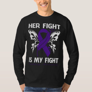 Her Fight Is My Fight EPILEPSY AWARENESS Butterfly T-Shirt
