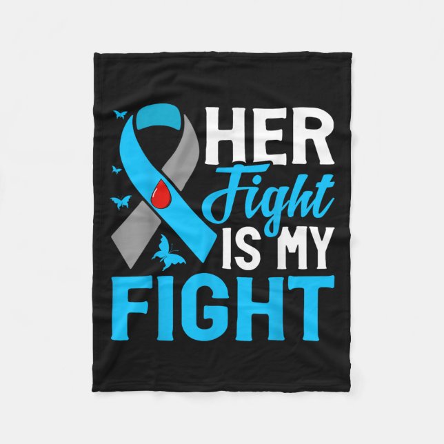 Her Fight Is My Fight  Fleece Blanket (Front)
