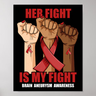 Her Fight Is My Fight Hand Brain Aneurysm Awarenes Poster