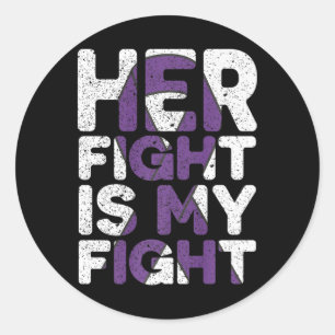 Her Fight Is My Fight Heimerheimer's Awareness Classic Round Sticker