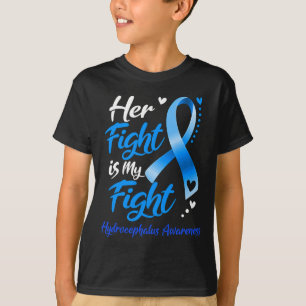 Her Fight Is My Fight Hydrocephalus Awareness Ribb T-Shirt