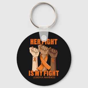 Her Fight Is My Fight Leukaemia Awareness Blood Ca Keychain