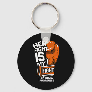 Her Fight Is My Fight Leukaemia Awareness Blood Ca Keychain