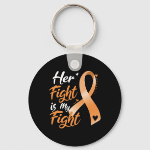 Her Fight Is My Fight Leukaemia Awareness Blood Ca Keychain