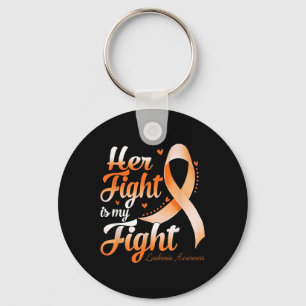 Her Fight Is My Fight Leukaemia Awareness Warrior Keychain