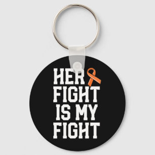 Her Fight Is My Fight Leukaemia Cancer Husband Men Keychain