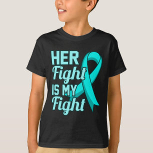Her Fight Is My Fight Ptsd Stress Awareness Ribbon T-Shirt