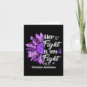 Her Fight Is My Fight Purple Sunflower Overdose Aw Card