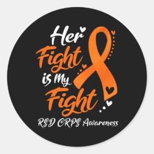 Her Fight Is My Fight Rsd Crps Awareness Ribbon Classic Round Sticker