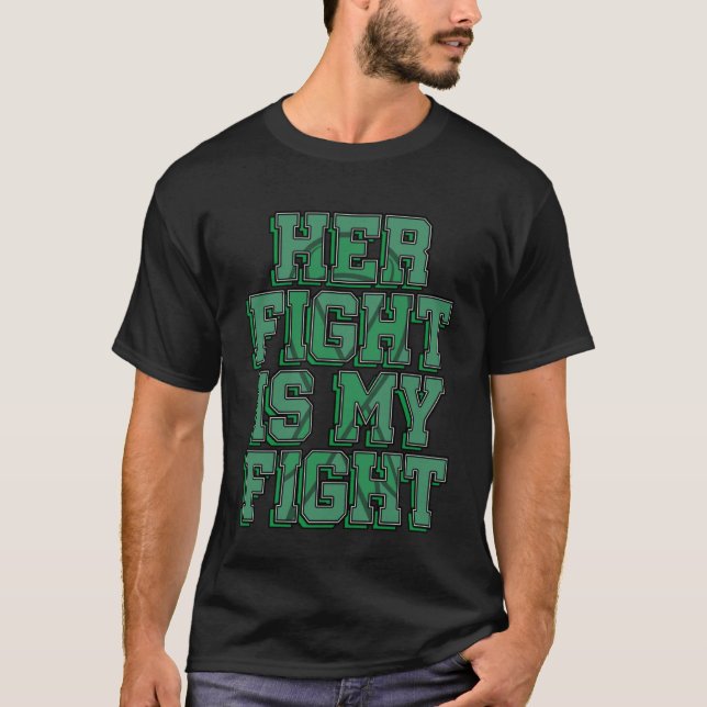 Her Fight Is My Fight Scoliosis Scoliometer Green  T-Shirt (Front)
