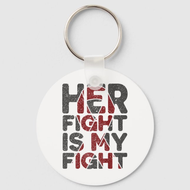 Her Fight Is My Fight Sickle Cell Disease Support  Keychain (Front)