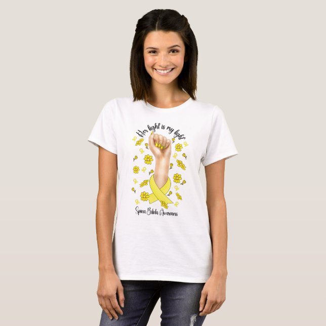 Her Fight Is My Fight Spina Bifida Support T-Shirt (Front Full)