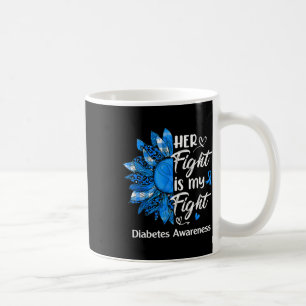 Her Fight Is My Fight Sunflower Diabetes Awareness Coffee Mug