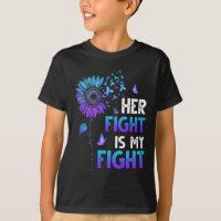 Her Fight Is My Fight Teal and Purple Ribbon Suici