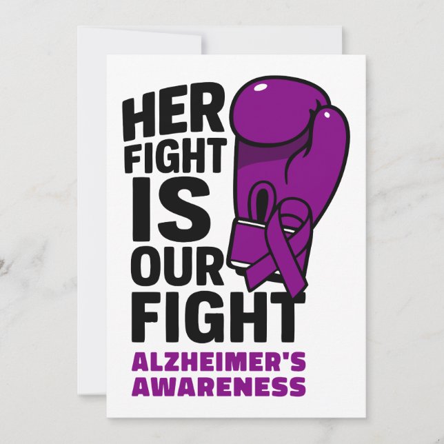 Her Fight Is Our Fight - Alzheimer’s Awareness Invitation (Front)