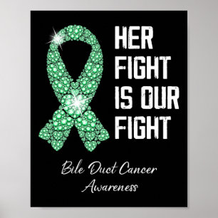 Her Fight Is Our Fight Bile Duct Cancer Awareness Poster