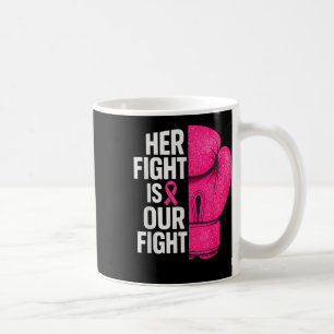Her Fight Is Our Fight Boxing Glove Breast Cancer  Coffee Mug