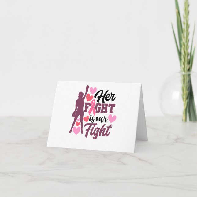 Her Fight Is Our Fight Breast Cancer Awareness Invitation (Front)