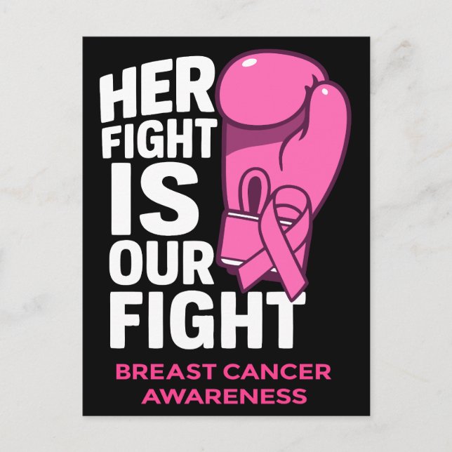 Her Fight Is Our Fight – Breast Cancer Awareness Postcard (Front)