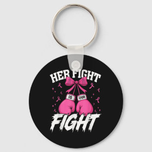 Her Fight Is Our Fight Breast Cancer Awareness Wom Keychain