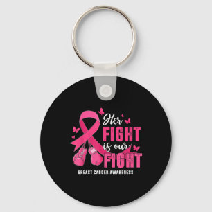 Her Fight Is Our Fight Breast Cancer Awareness Wom Keychain