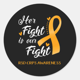 Her Fight Is Our Fight Rsd Crps Awareness Classic Round Sticker