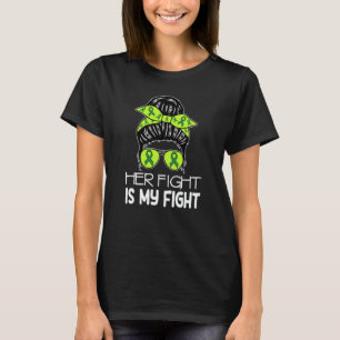 Her Fight My Fight Cerebral Palsy Messy Bun CP Awa T-Shirt