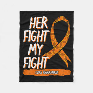 Her Fight My Fight Crps Awareness Ribbon For Men W Fleece Blanket