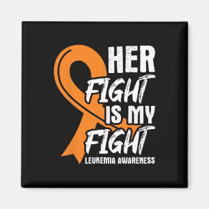 Her Fight My Fight Leukaemia Awareness Ribbon Leuk Magnet