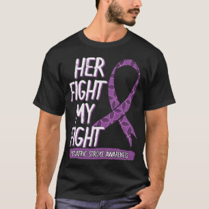 Her Fight My Fight Pediatric Stroke Purple Awarene T-Shirt