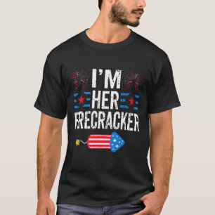 Her Firecracker 4th Of July Fireworks Matching Cou T-Shirt