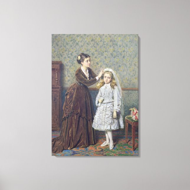 Her First Communion Canvas Print (Front)