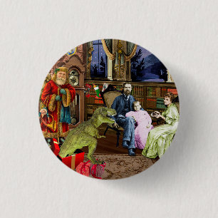 Her First T-Rex 1 Inch Round Button
