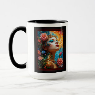 Her Floral Delights AI Concept Art by Xzendor7 Mug