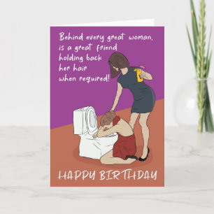 Her Funny Humour Night Out Friend Birthday Card