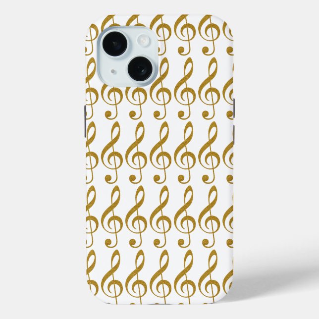 her golden treble clef musical note Case-Mate iPhone case (Back)