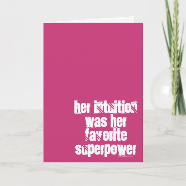 Her intuition was her favourite superpower card (Front)