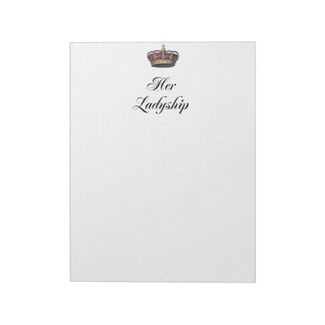 Her Ladyship Notepad (Rotated)