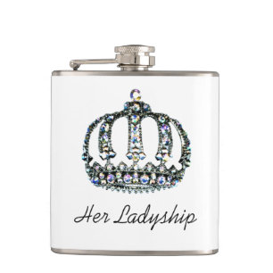"Her Ladyship" Tiara  Hip Flask