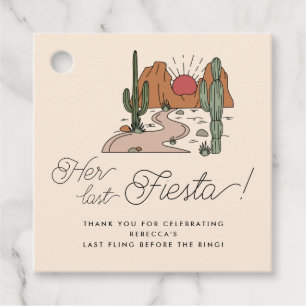 Her Last Fiesta Boho Desert Bachelorette Favour Tags