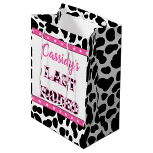 Her Last Rodeo Disco Cowgirl Bachelorette Party Medium Gift Bag